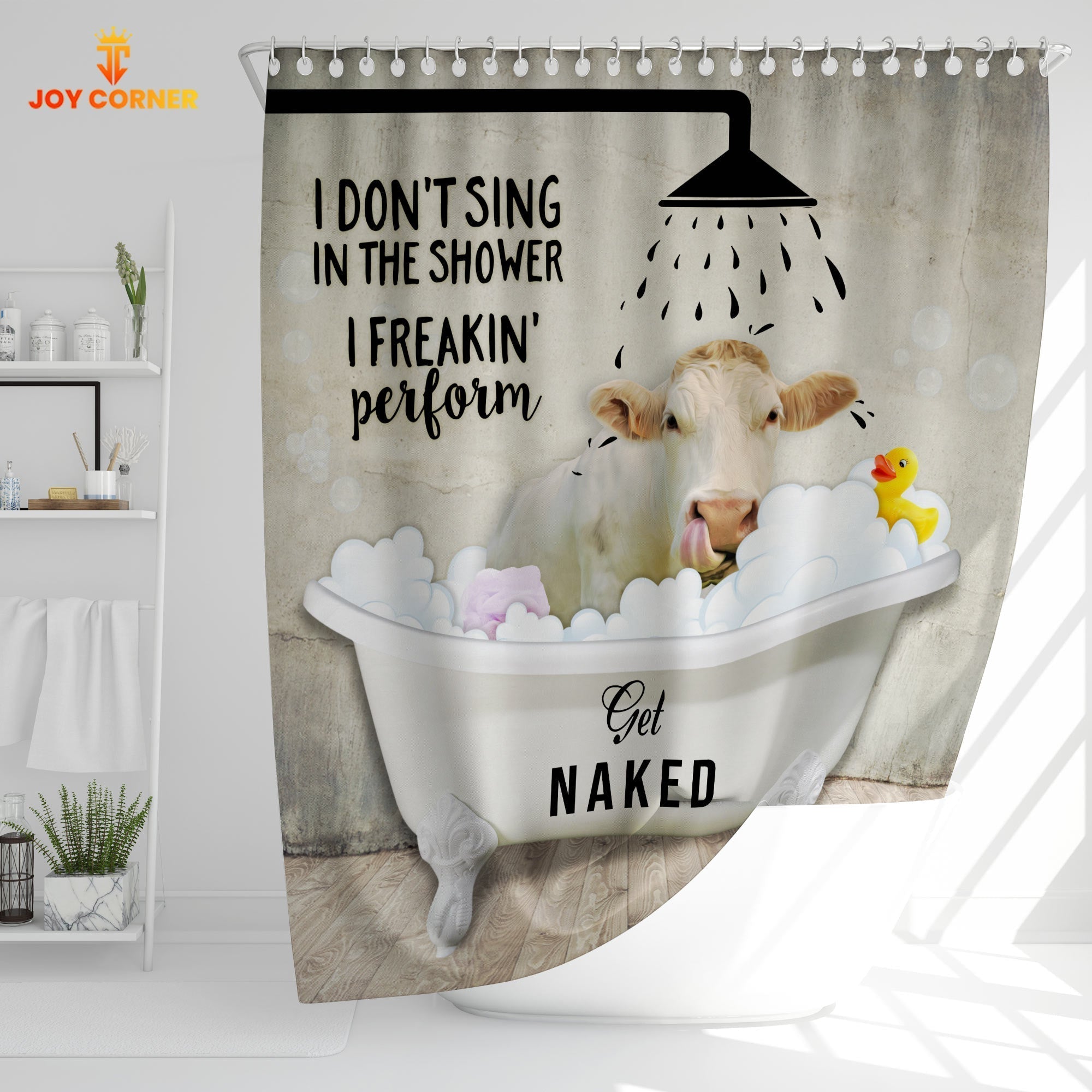 Charolais I Don't Sing In The Shower 3D Shower Curtain
