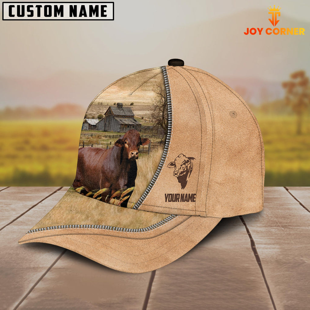 Beefmaster Farming Light Brown Customized Name Cap