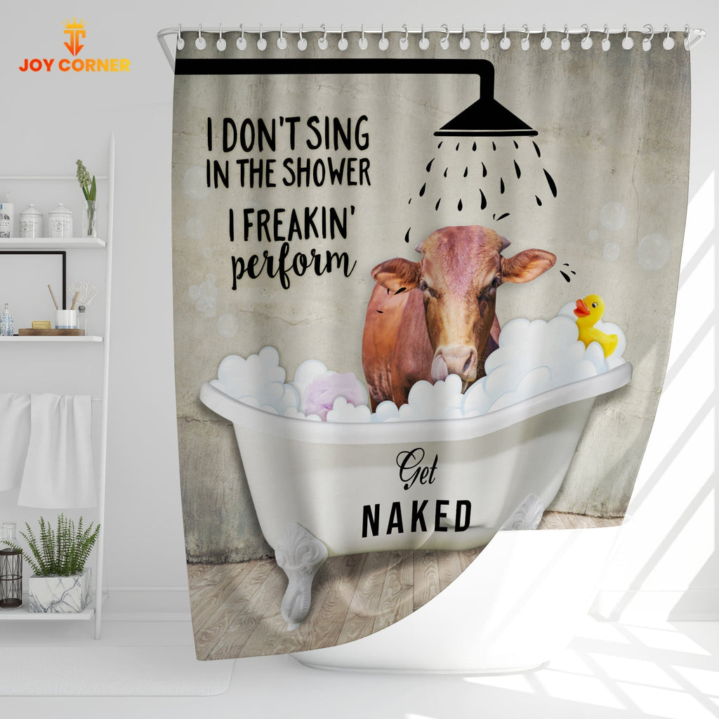 Beefmaster I Don't Sing In The Shower 3D Shower Curtain