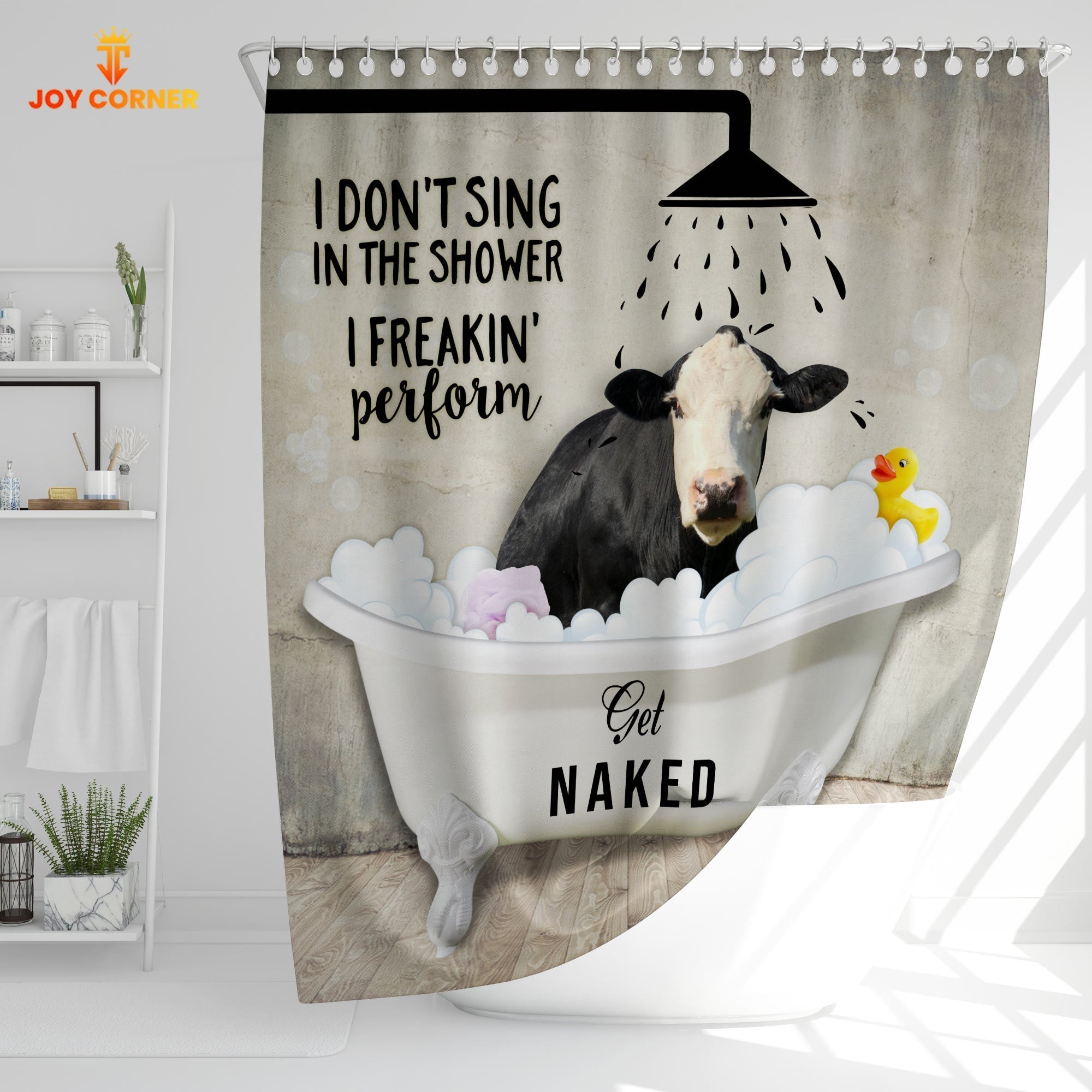 Black Baldy I Don't Sing In The Shower 3D Shower Curtain