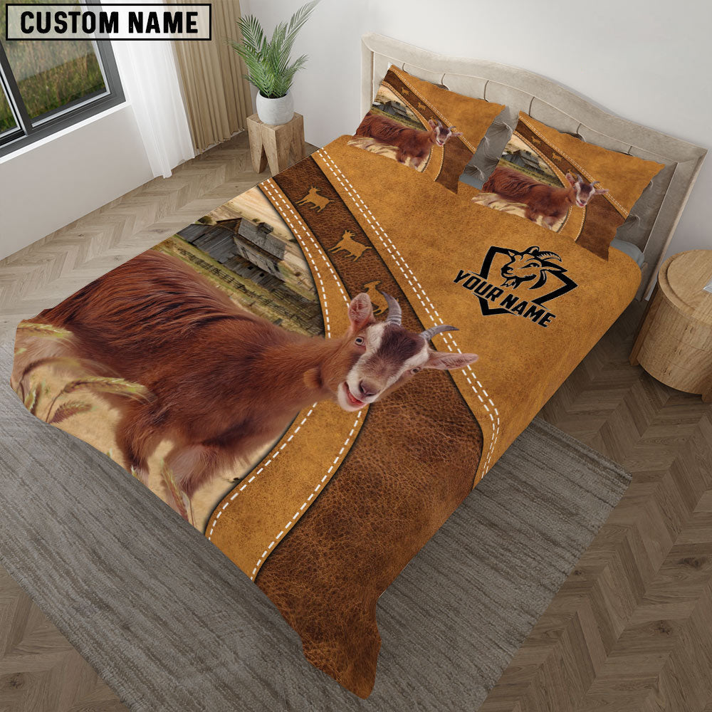 Custom Name Goat Bedding set