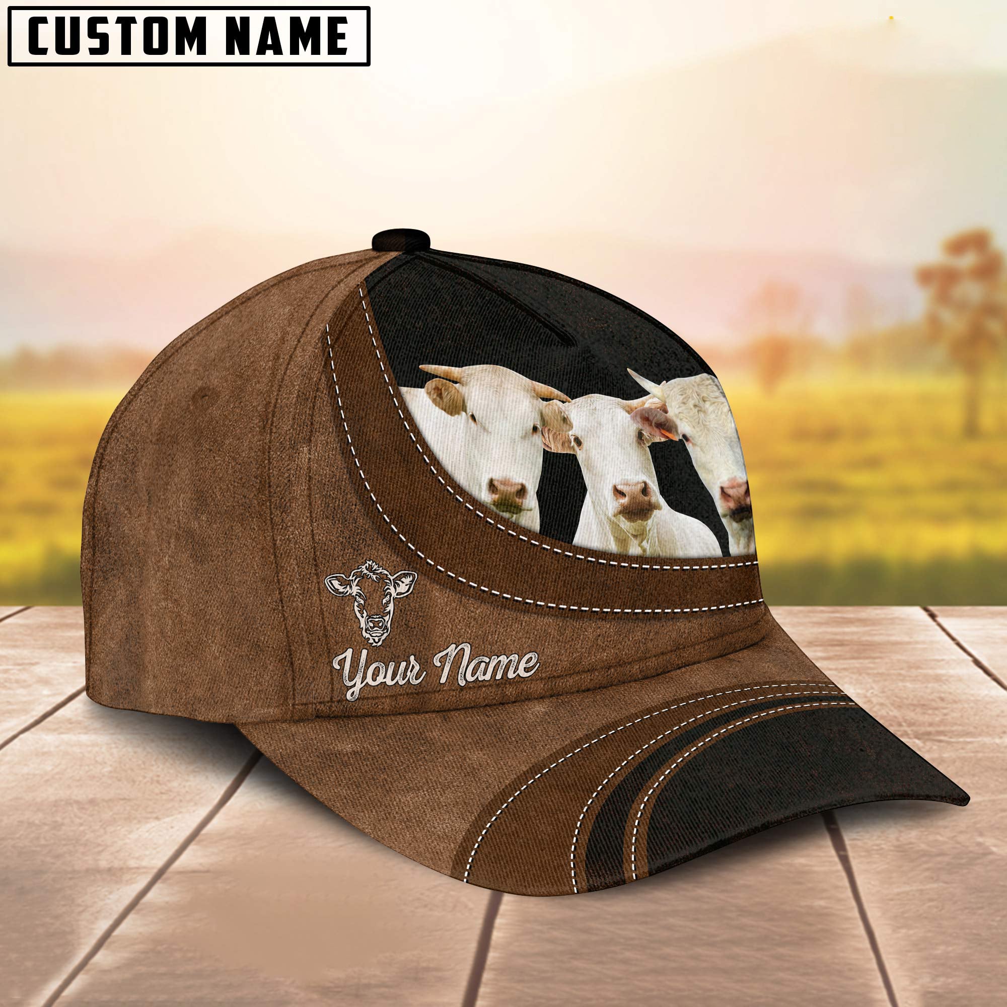 Charolais Happiness Customized Name Cap