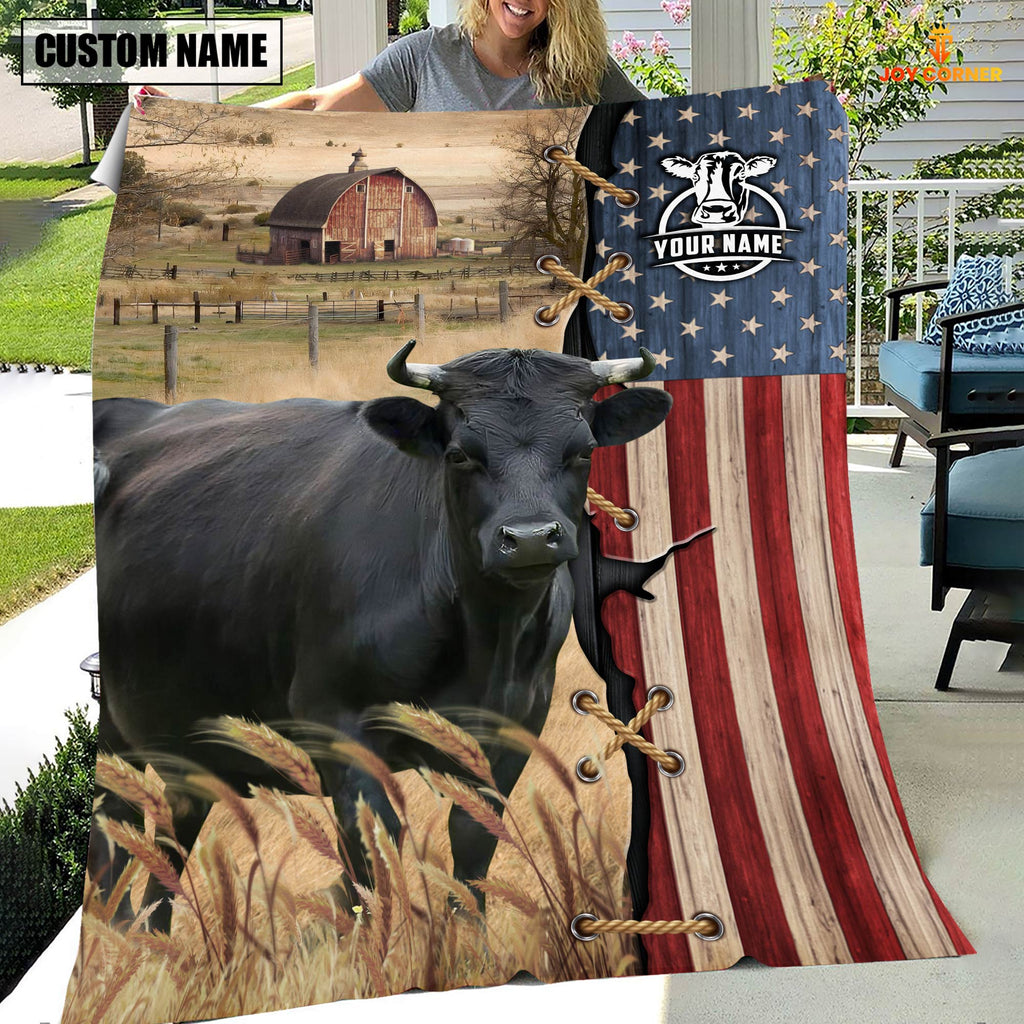 Personalized Name Dexter Flag Vintage Blanket
