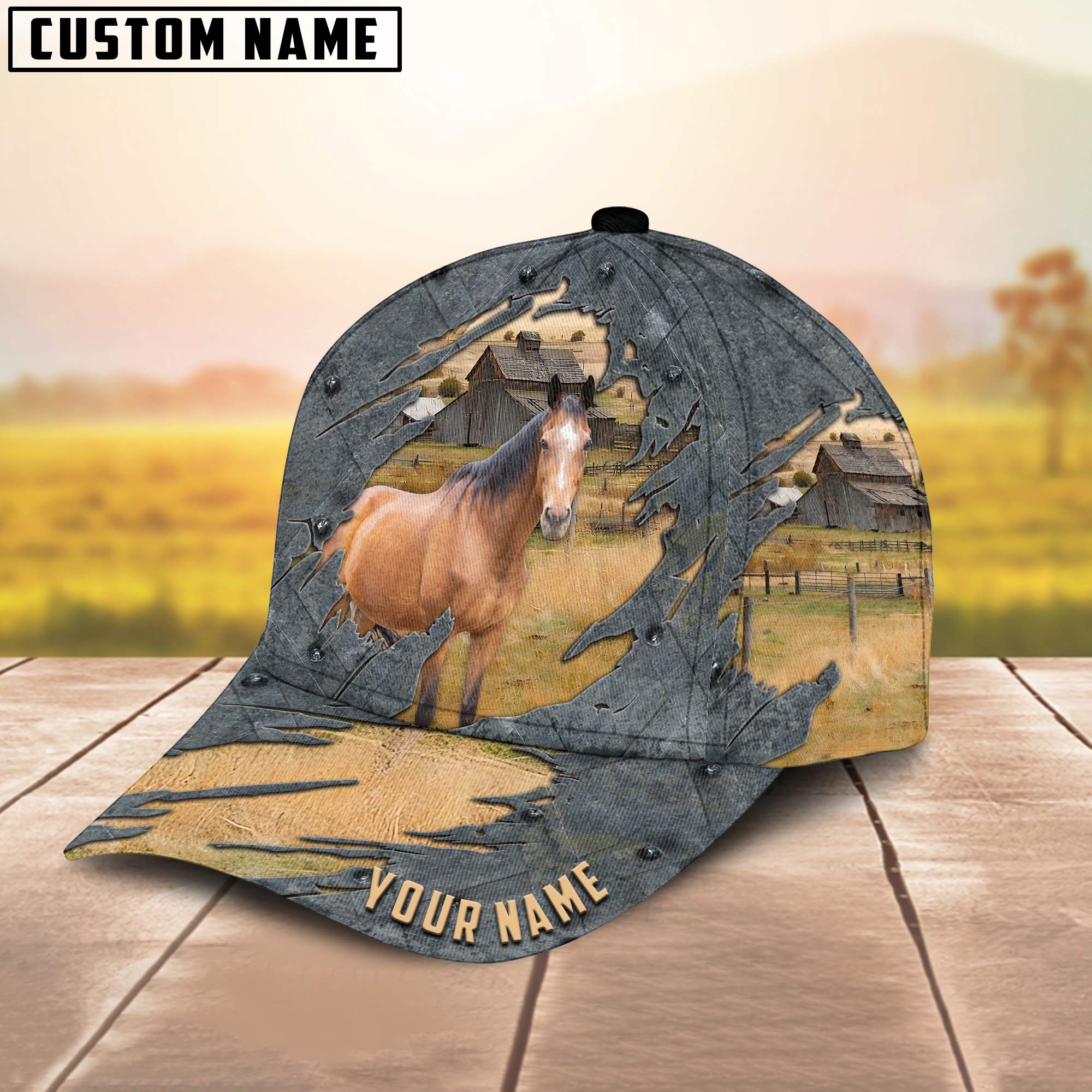 Horse Customized Name Cap