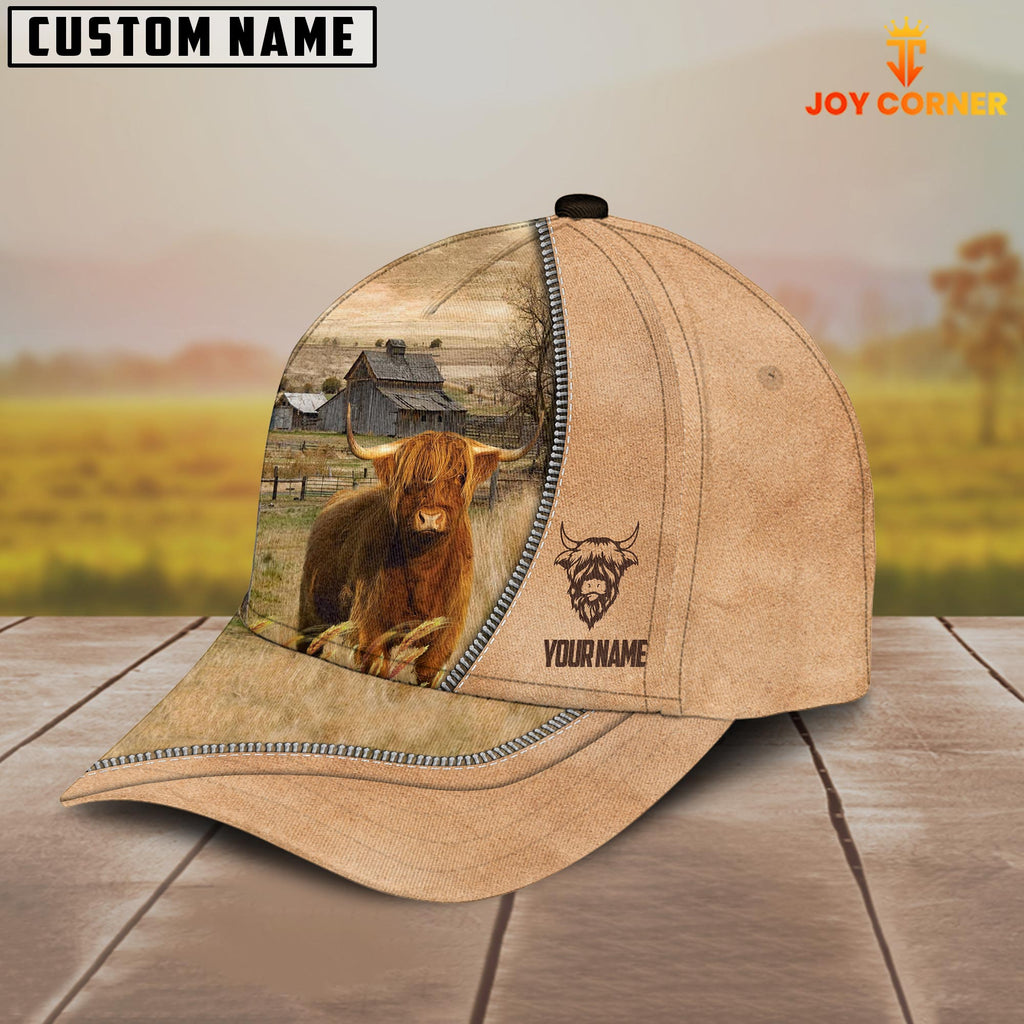 Highland Farming Light Brown Customized Name Cap