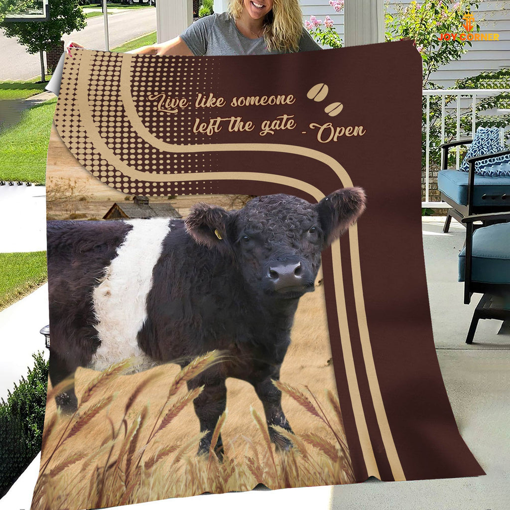 Belted Galloway Live Like Someone Left The Gate Open Cattle Blanket