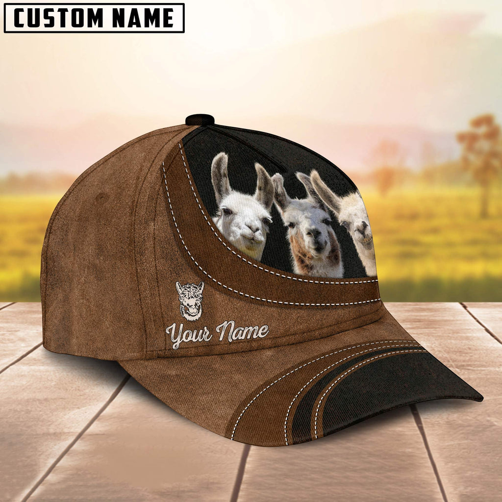 Llama Happiness Customized Name Cap