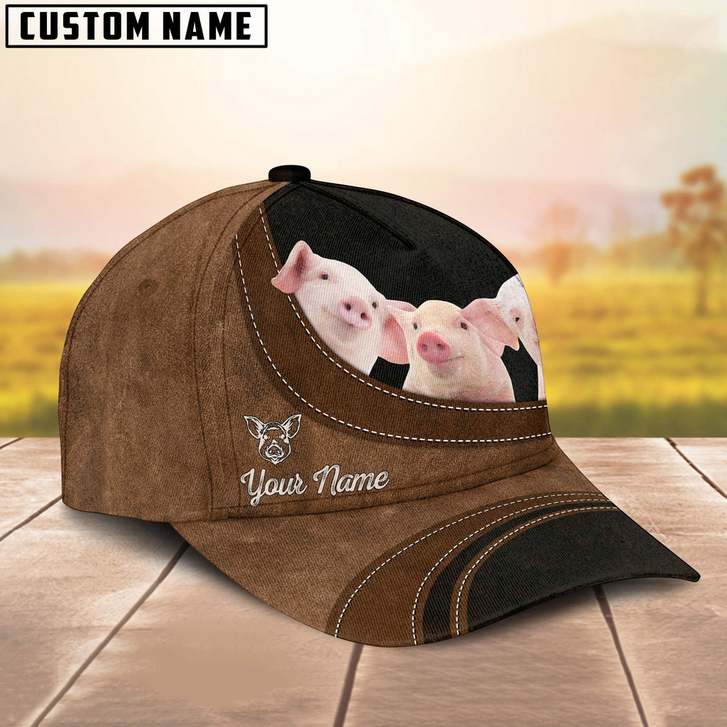 Pig Happiness Customized Name Cap