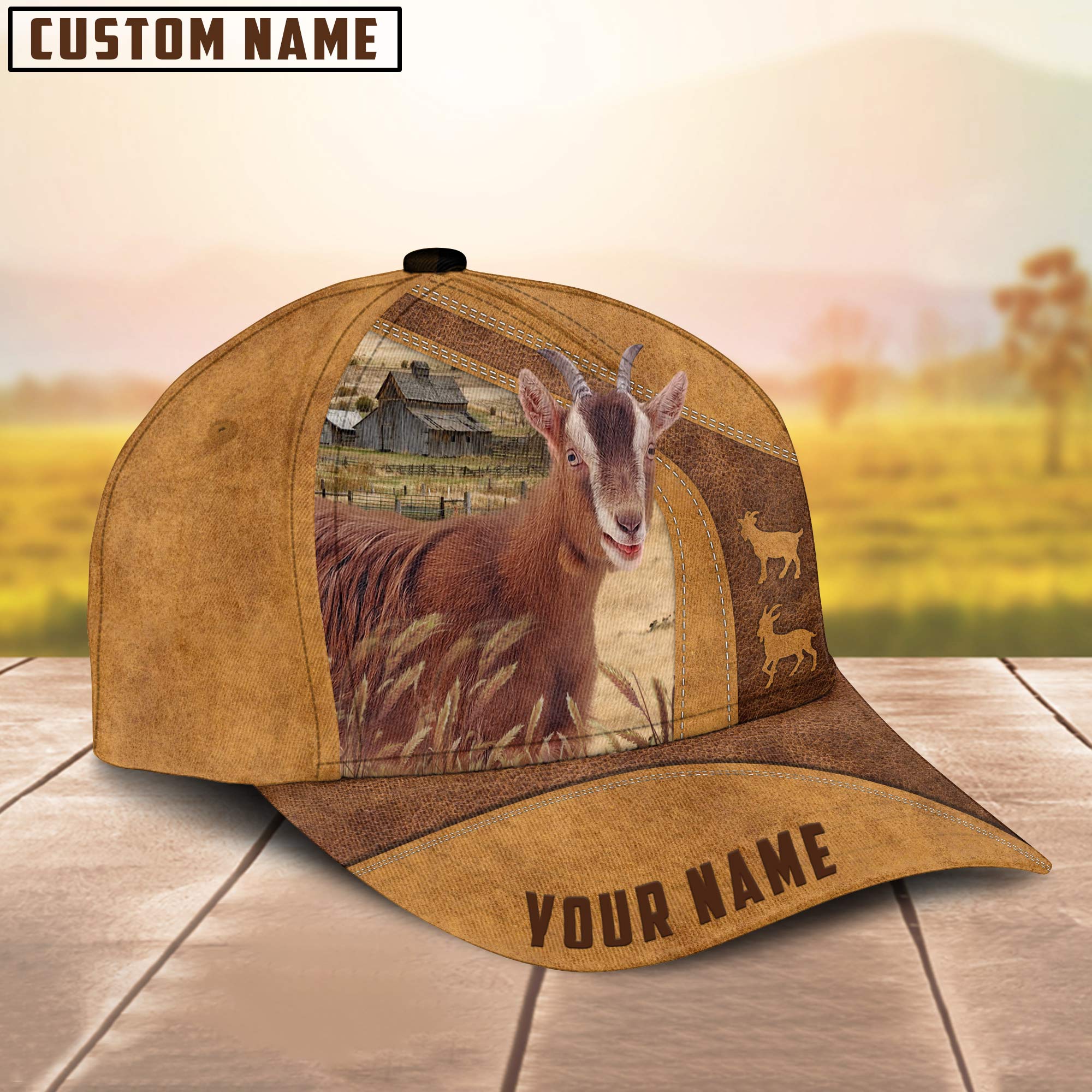 Custom Name Goat Cap