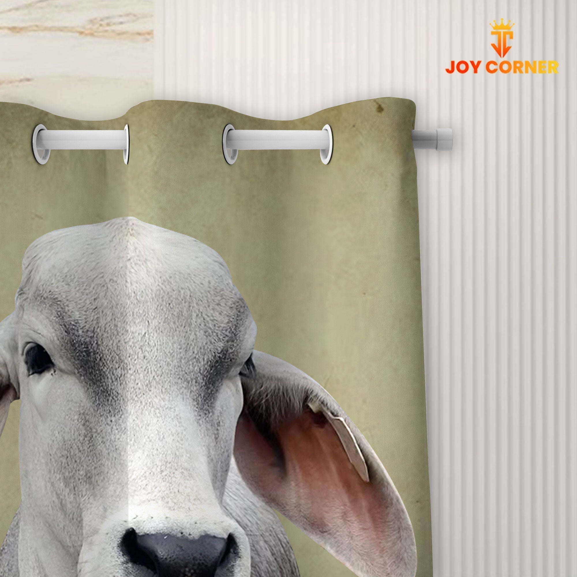 Brahman Cattle Hello Sweet Cheeks 3D Shower Curtain