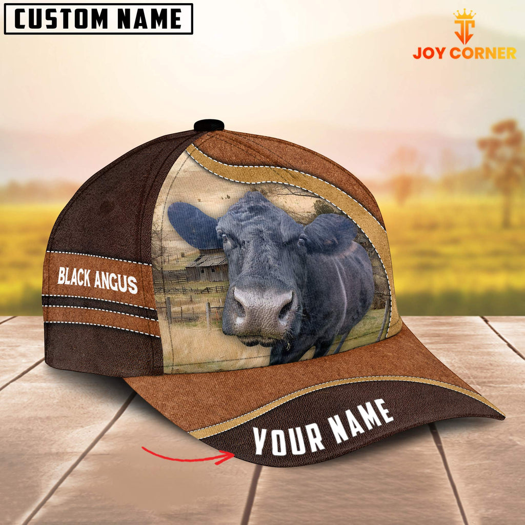 Black Angus Happy Face Customized Name Cap