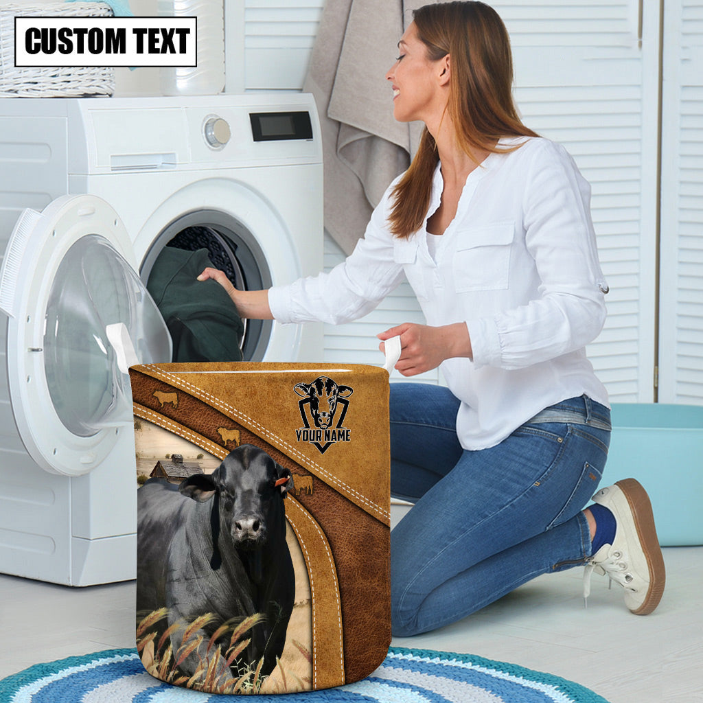Brangus Cattle Brown Custom Name Basket