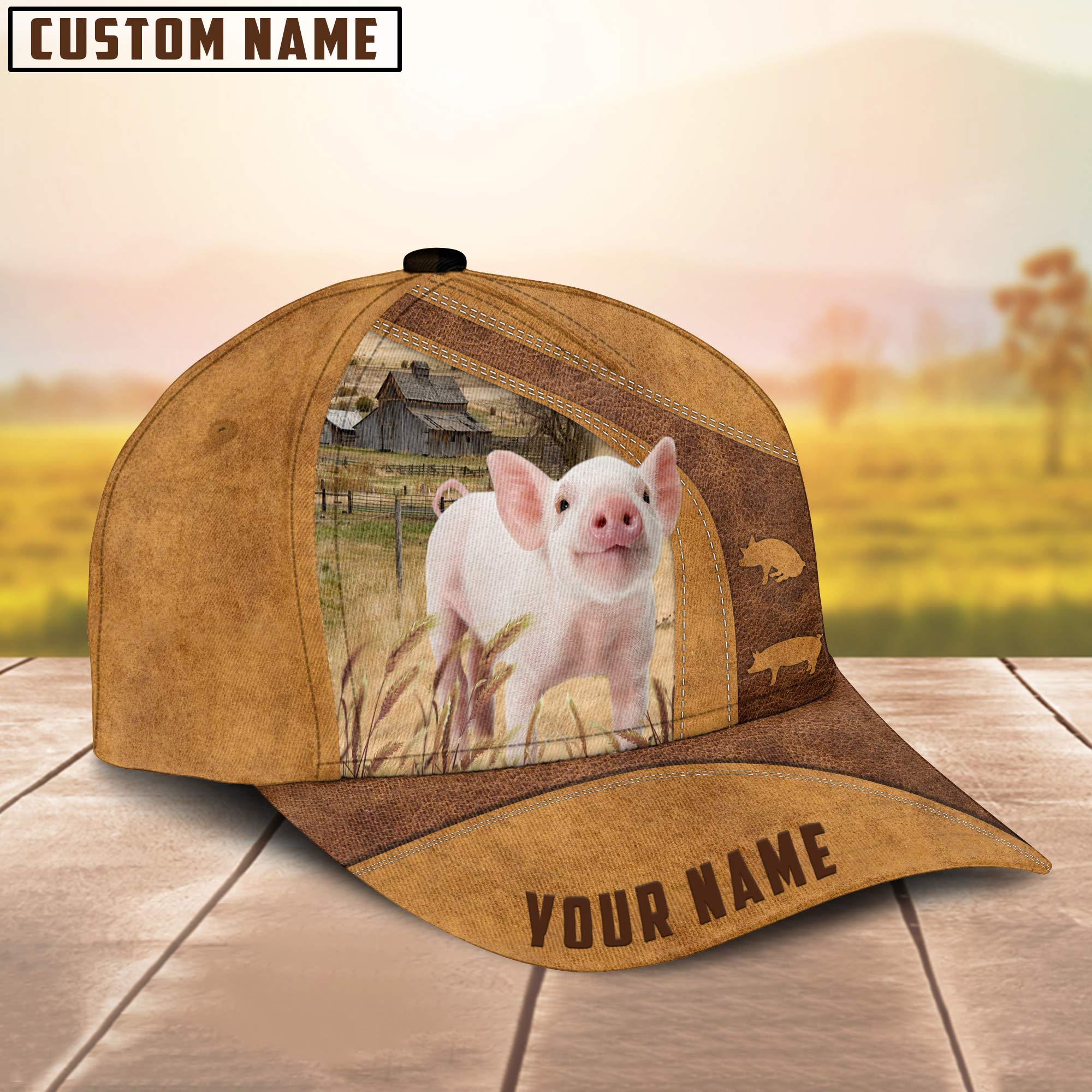 Custom Name Pig Cap
