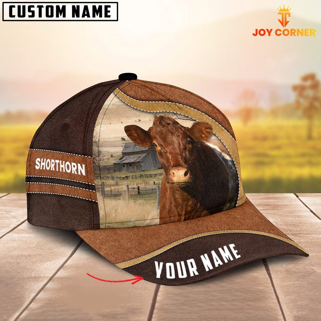 Shorthorn Happy Face Customized Name Cap
