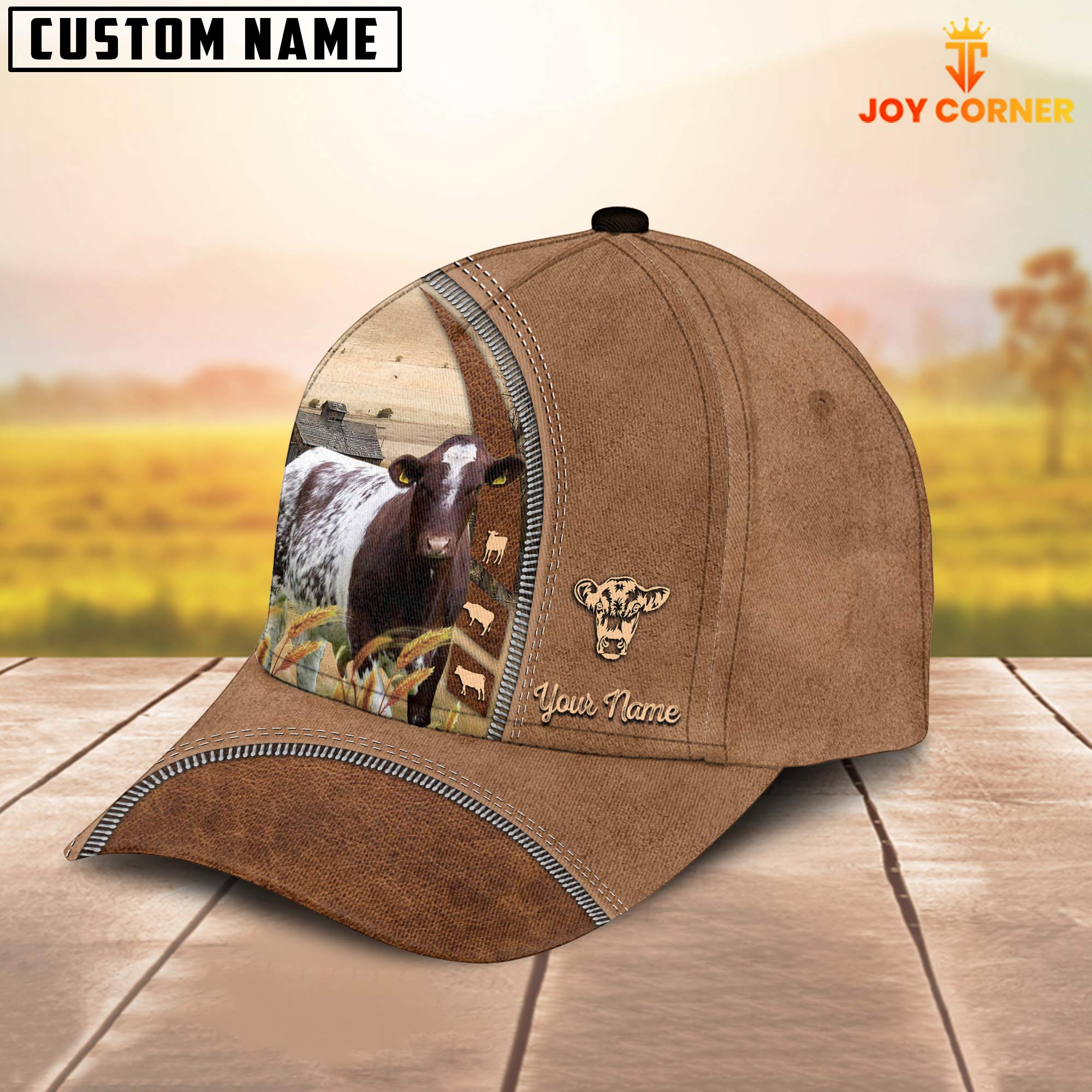 Shorthorn Farming Land Customized Name Cap