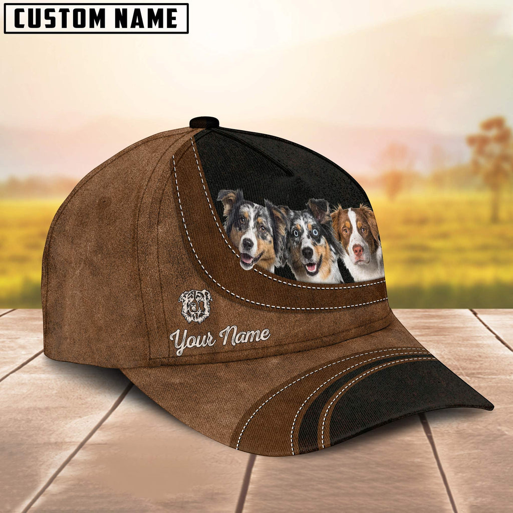 Australian Shepherds Happiness Customized Name Cap