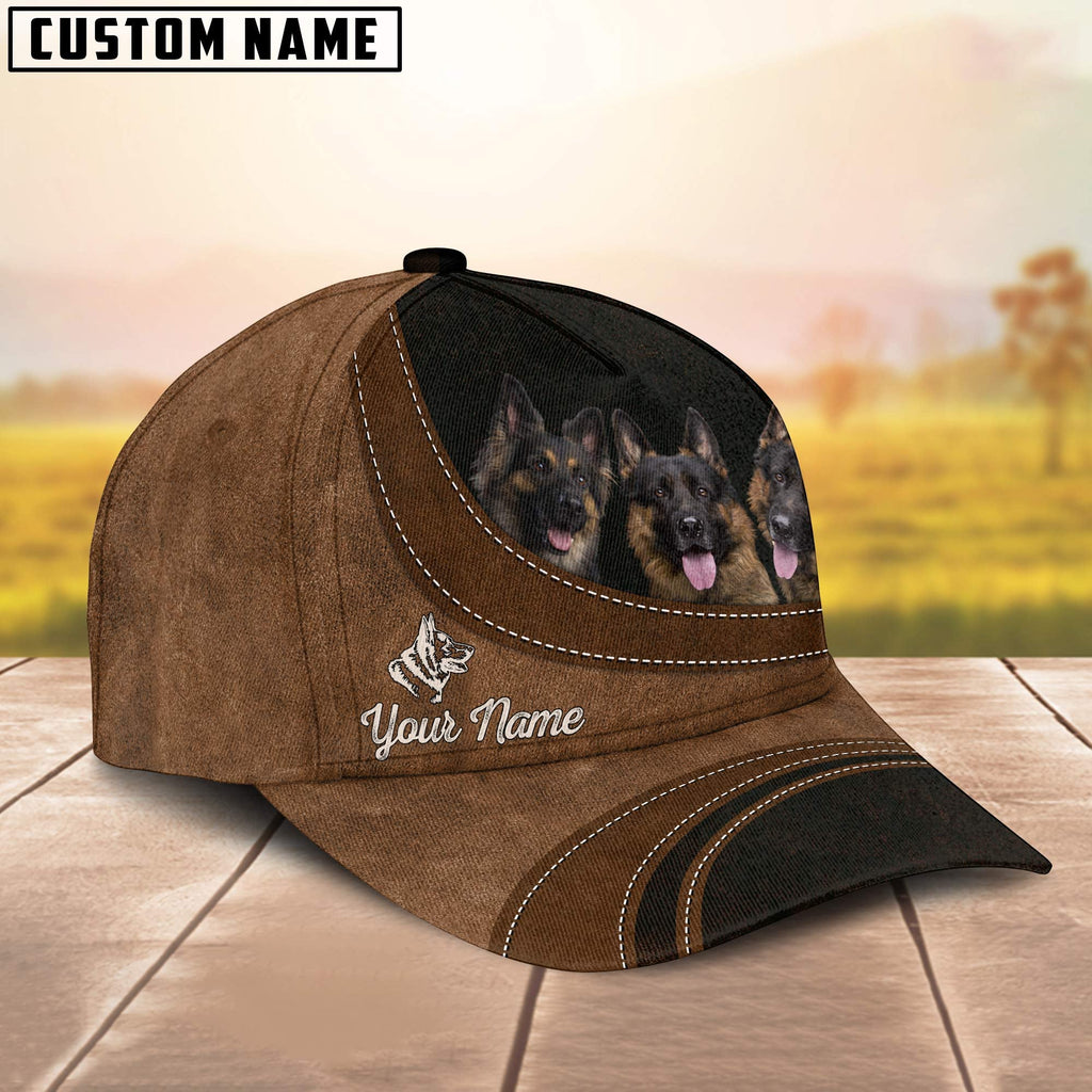 German Shepherds Happiness Customized Name Cap