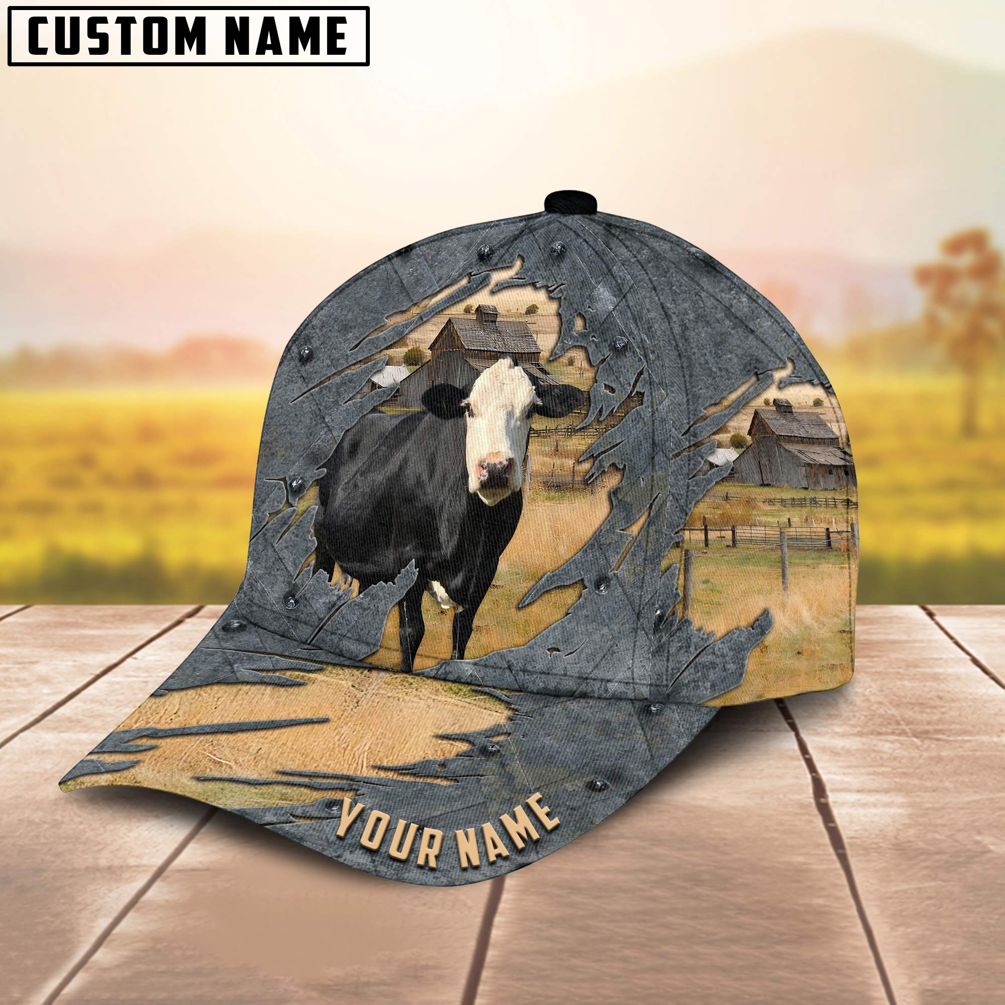 Black Baldy Customized Name Cap