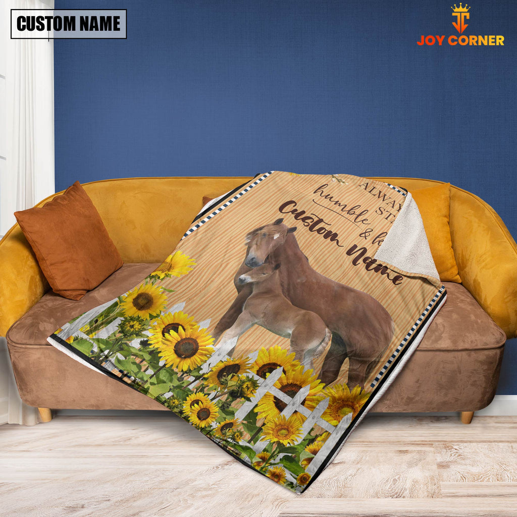 Horse Custom Name - Always Stay Humble and Kind Blanket