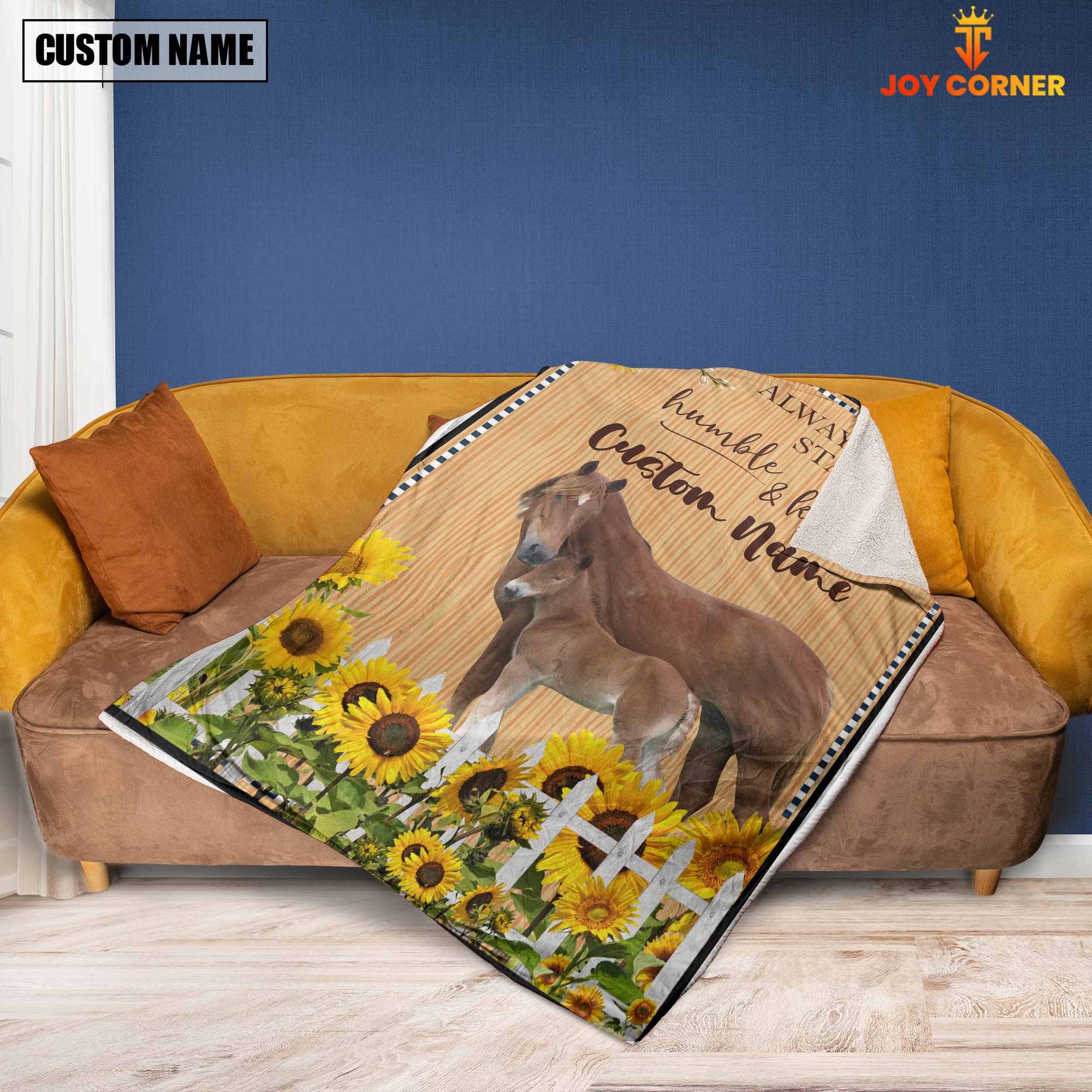 Horse Custom Name - Always Stay Humble and Kind Blanket