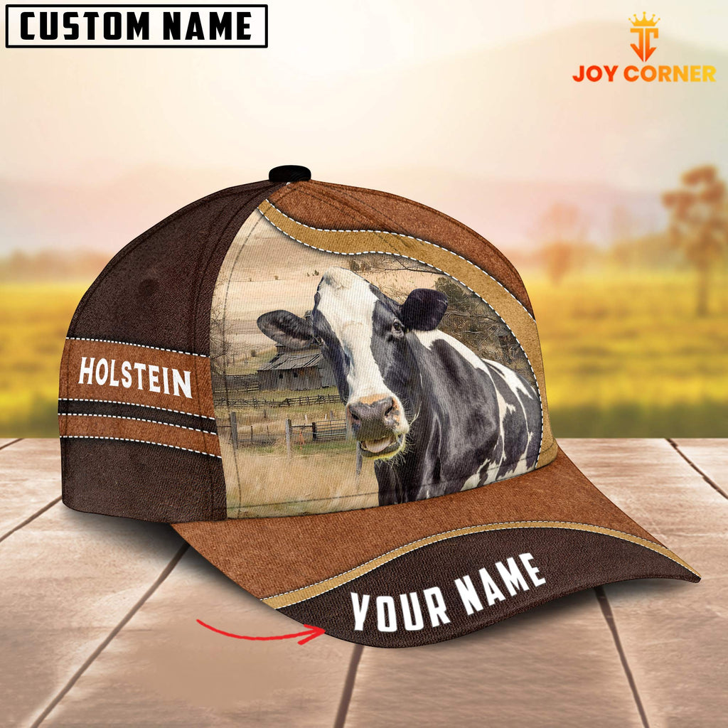 Holstein Happy Face Customized Name Cap