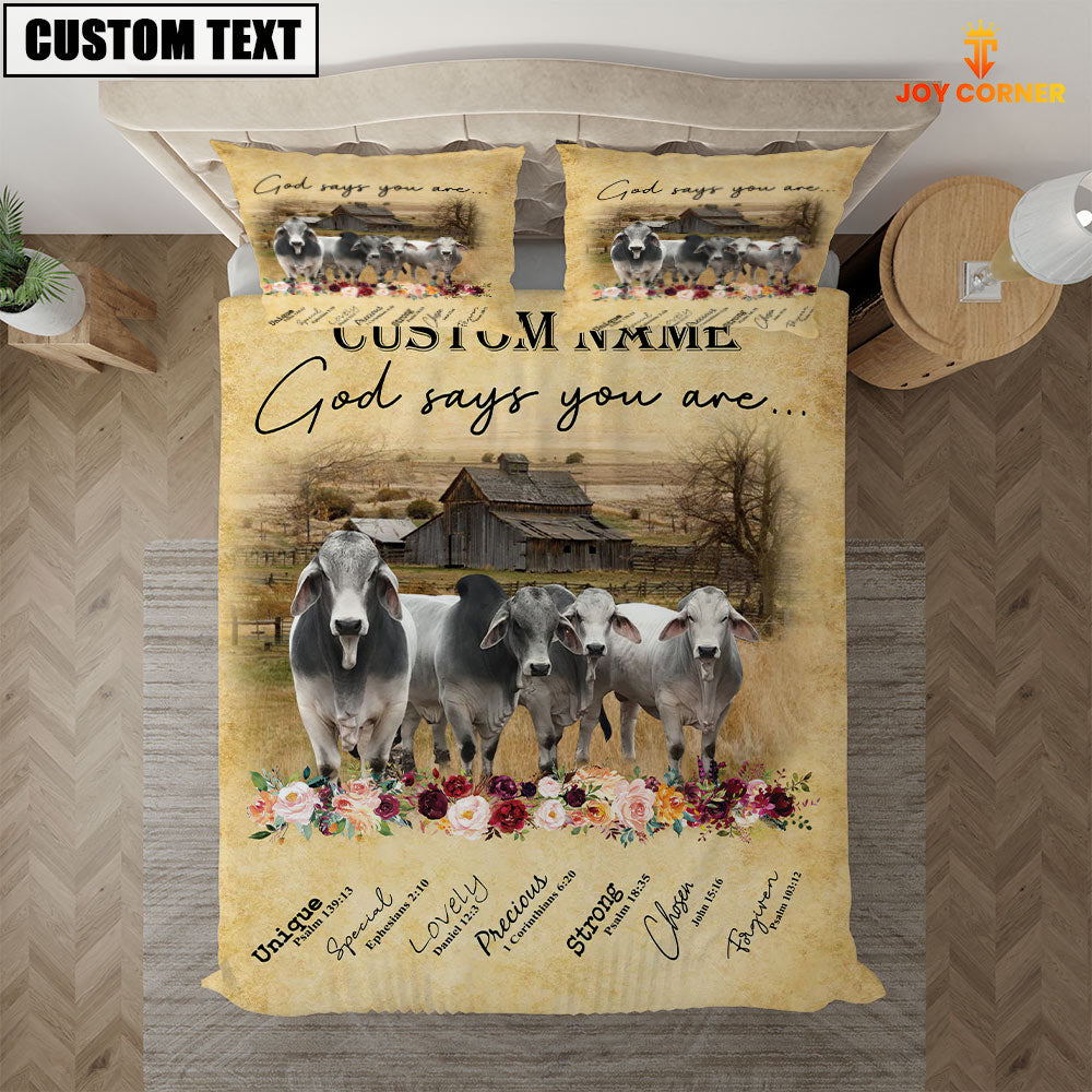 Brahman God Says You Are Custom Name Bedding Set