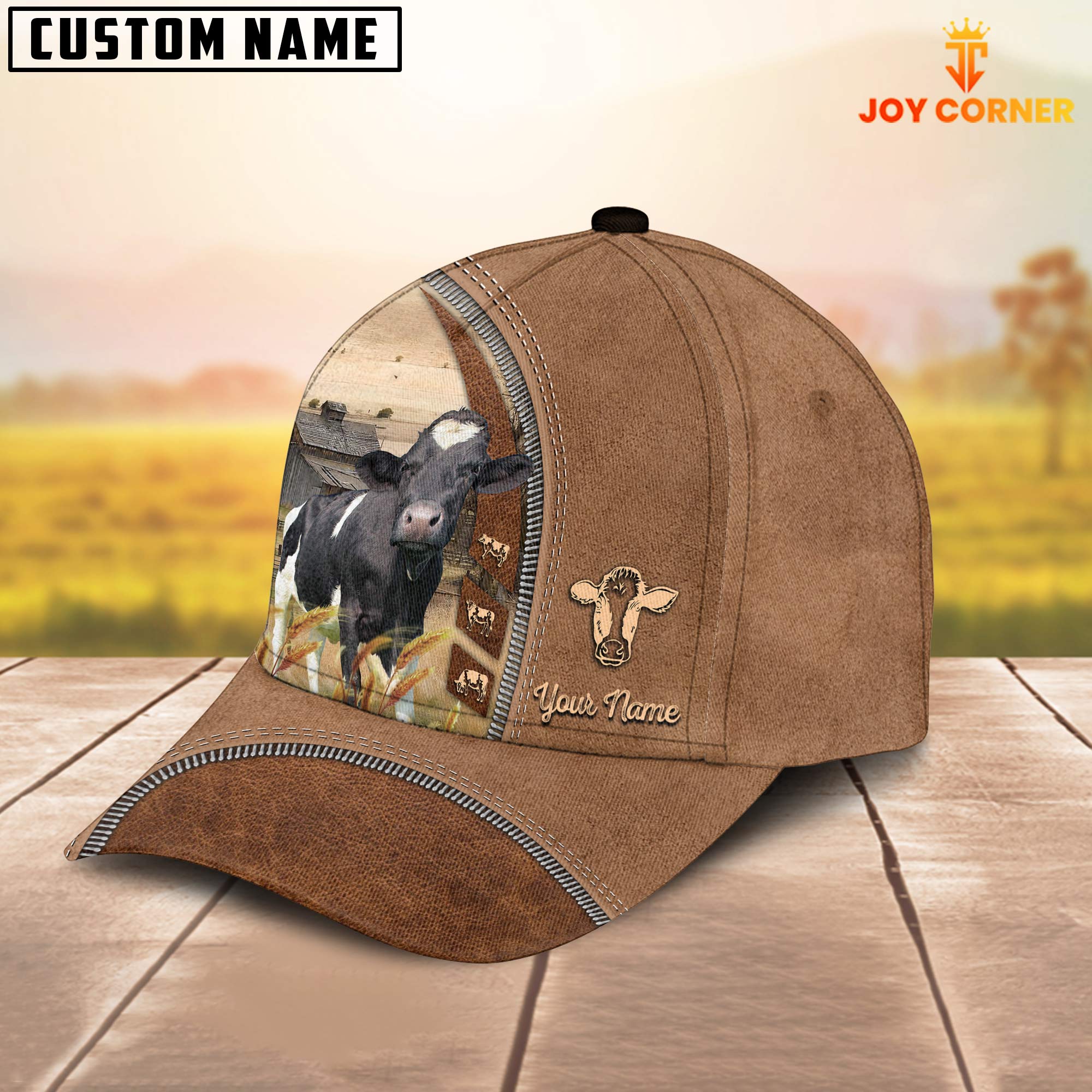 Holstein Farming Land Customized Name Cap