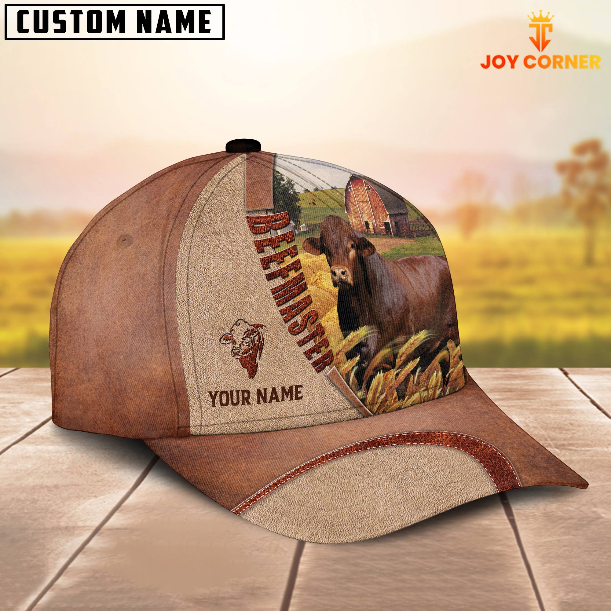 Personalized Name Beefmaster Farm Barn Cap