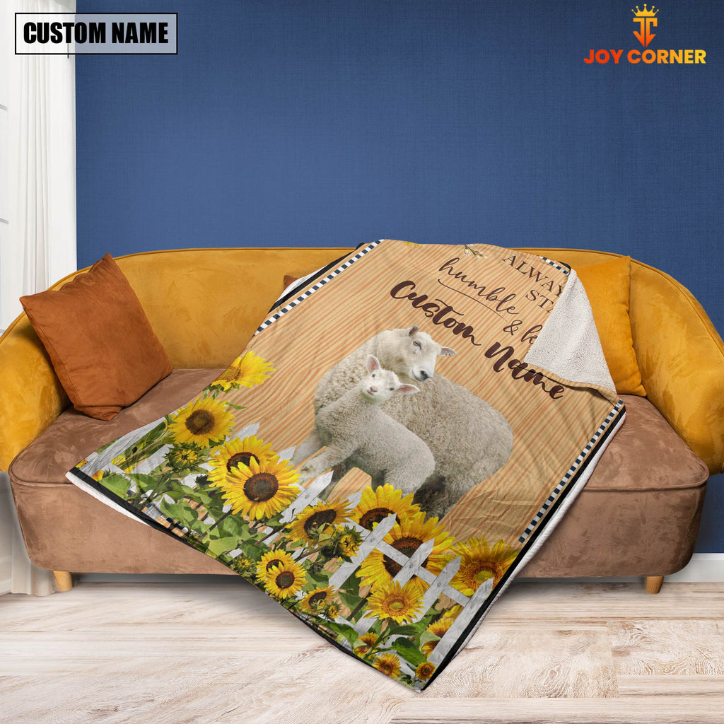 Sheep Custom Name - Always Stay Humble and Kind Blanket