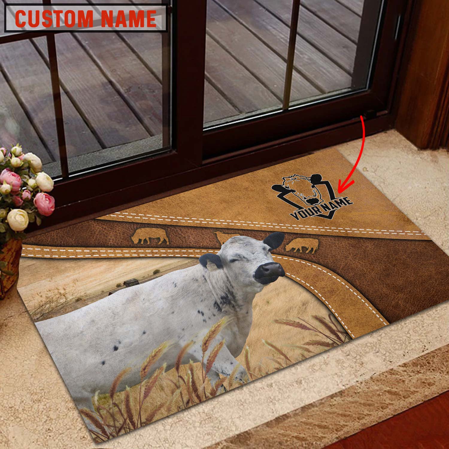 British White Park Personalized - Welcome Brown Doormat