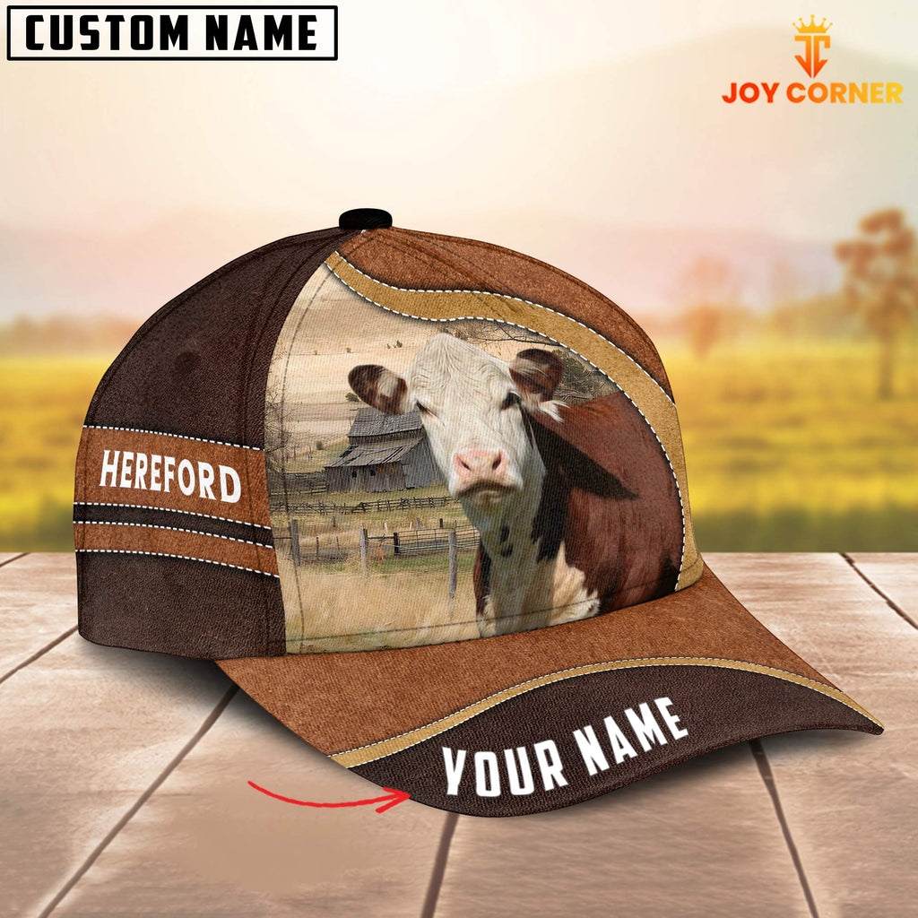 Hereford Happy Face Customized Name Cap