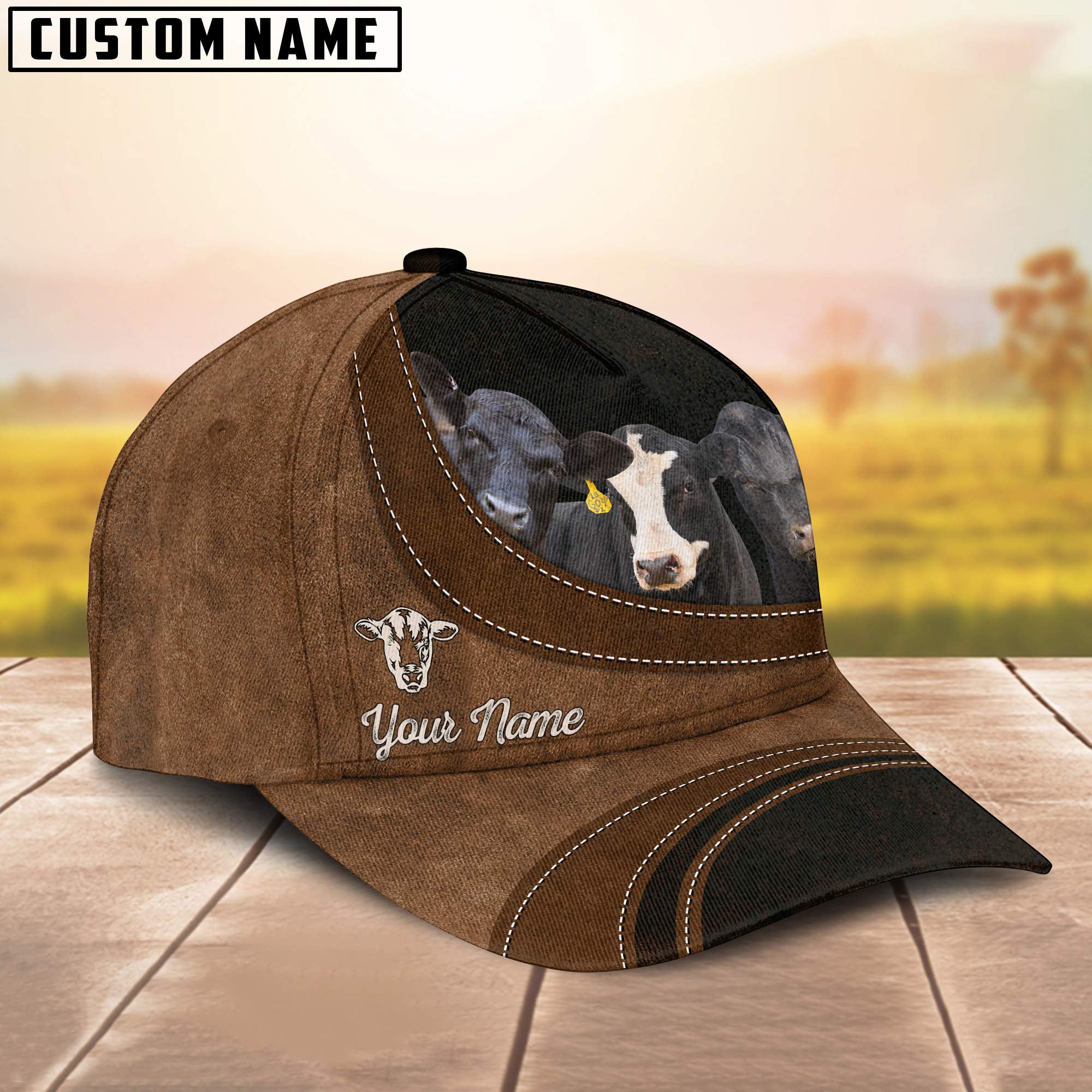Sim Angus Happiness Customized Name Cap