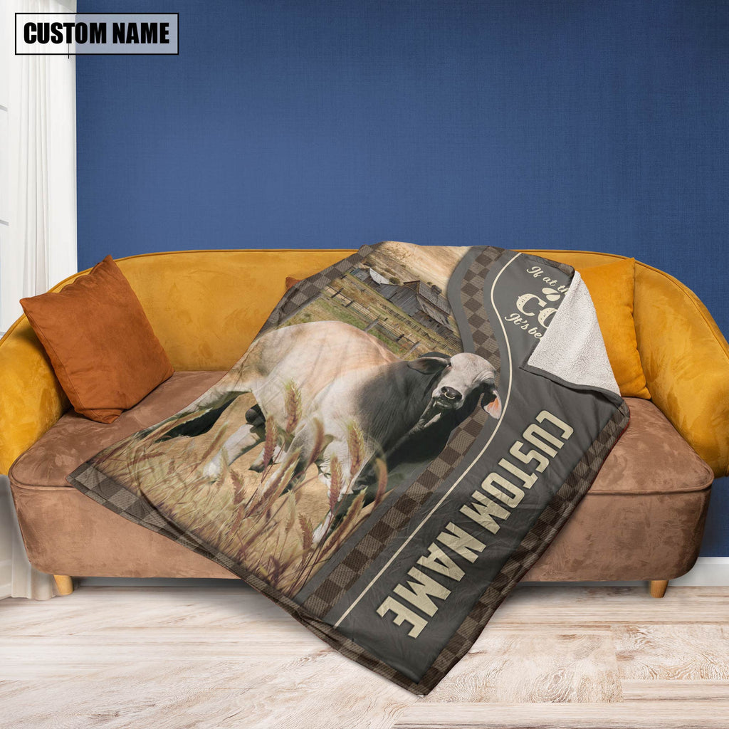 Personalized Name Brahman A Good Day Blanket