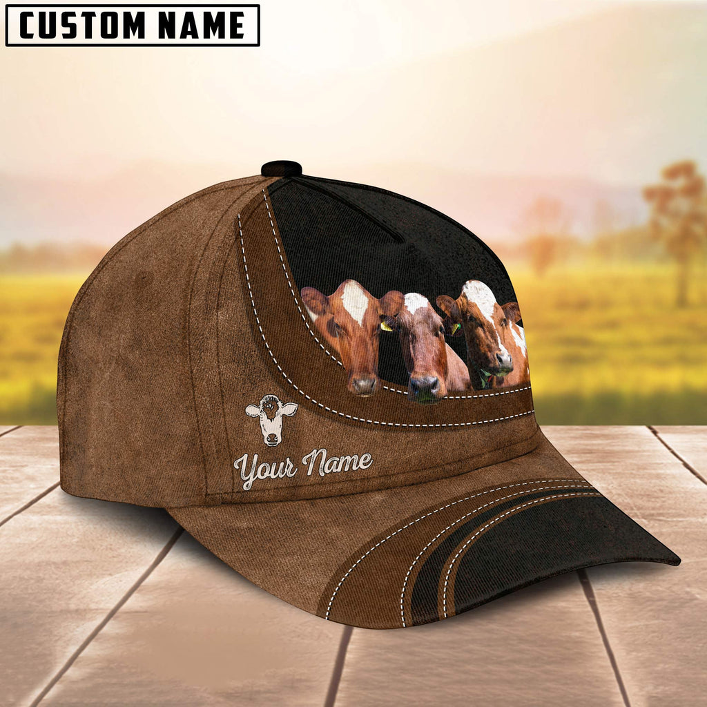 Norwegian Red Cattle Happiness Customized Name Cap