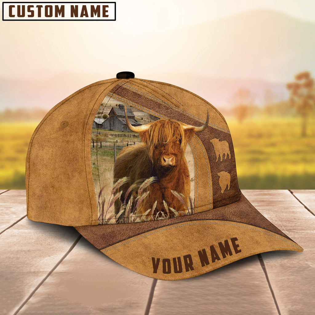 Custom Name Highland Cattle Cap