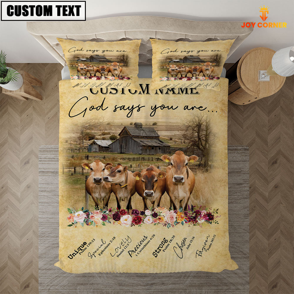 Jersey God Says You Are Custom Name Bedding Set