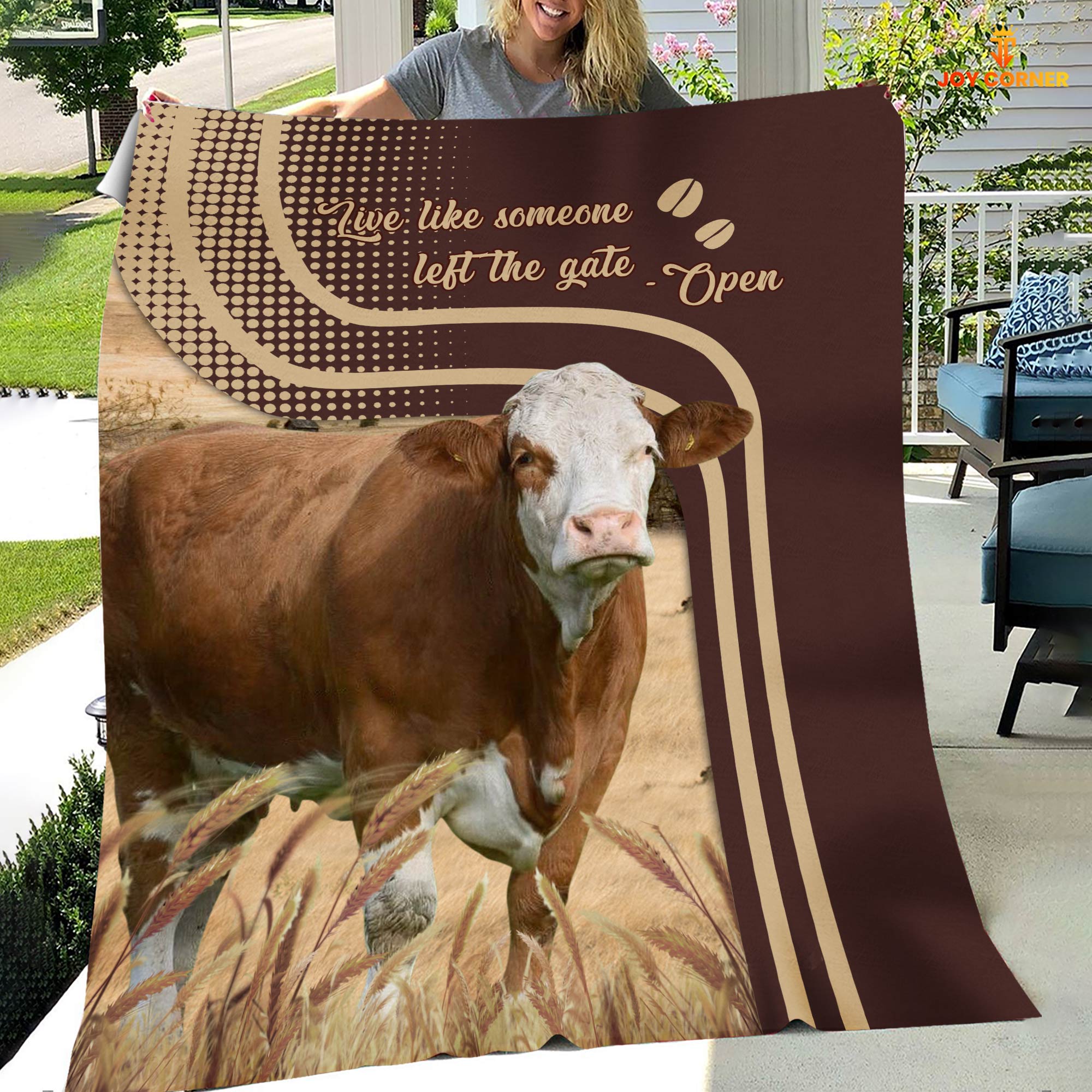 Simmental Live Like Someone Left The Gate Open Cattle Blanket