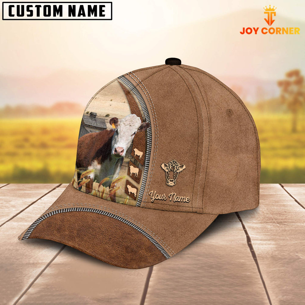 Hereford Farming Land Customized Name Cap