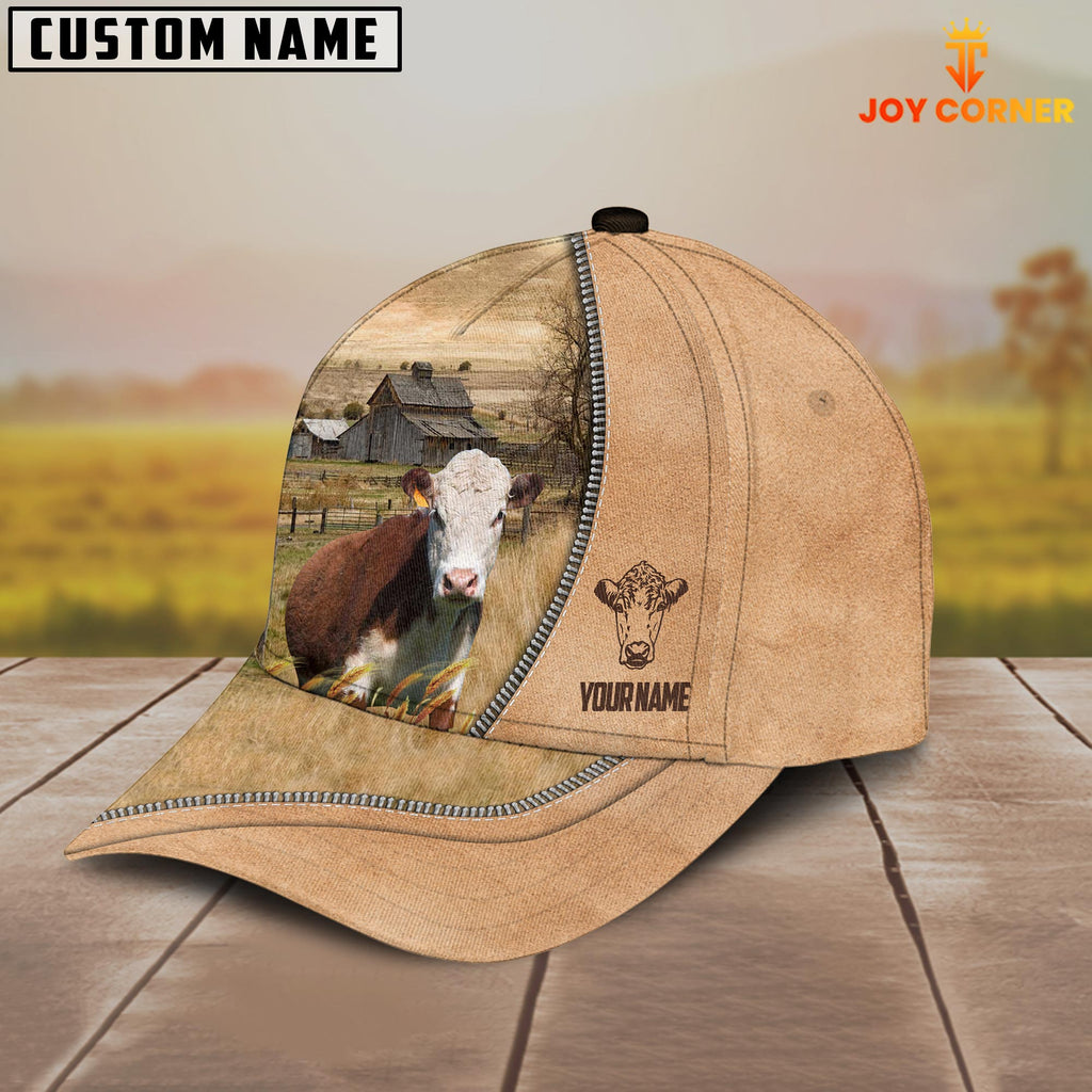 Hereford Farming Light Brown Customized Name Cap