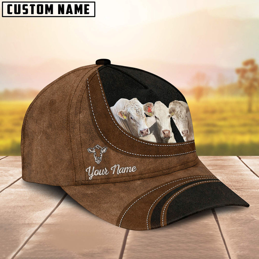 Polled Charolais Happiness Customized Name Cap