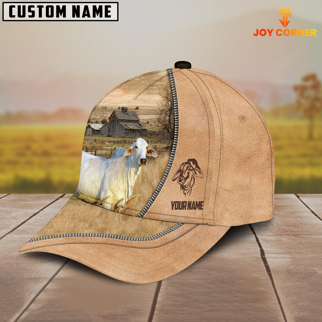 Brahman Farming Light Brown Customized Name Cap