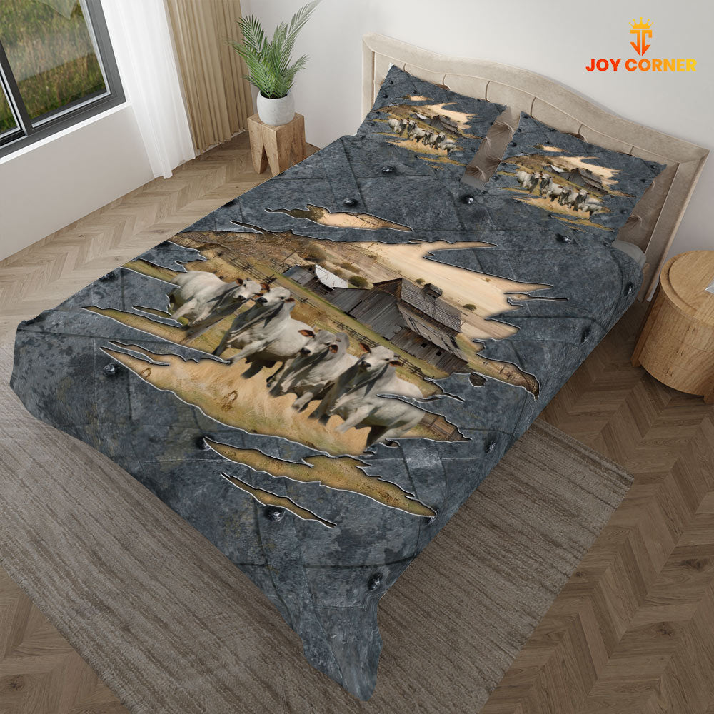 Brahman On The Farm Customized Name Bedding Set