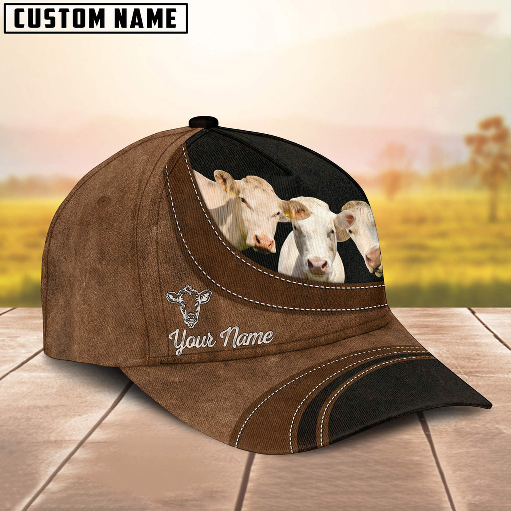 Charolais No Horn Happiness Customized Name Cap