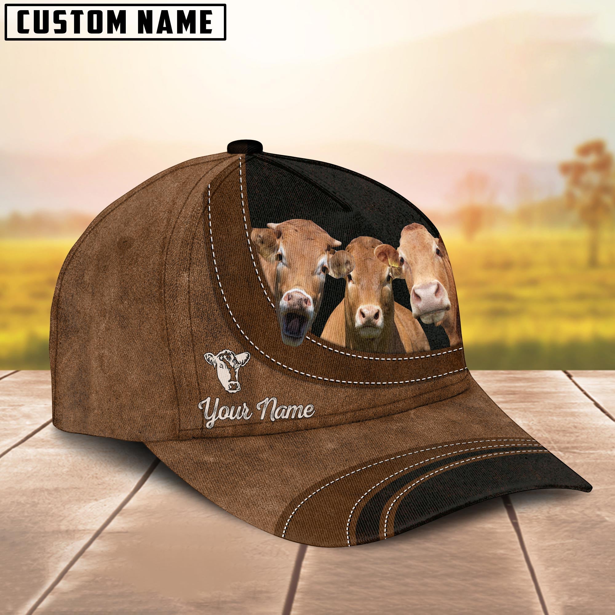 Gelbivieh Happiness Customized Name Cap