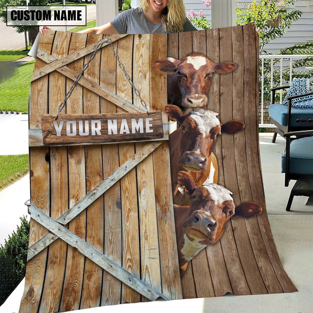 Personalized Name Ayrshire Barn Blanket