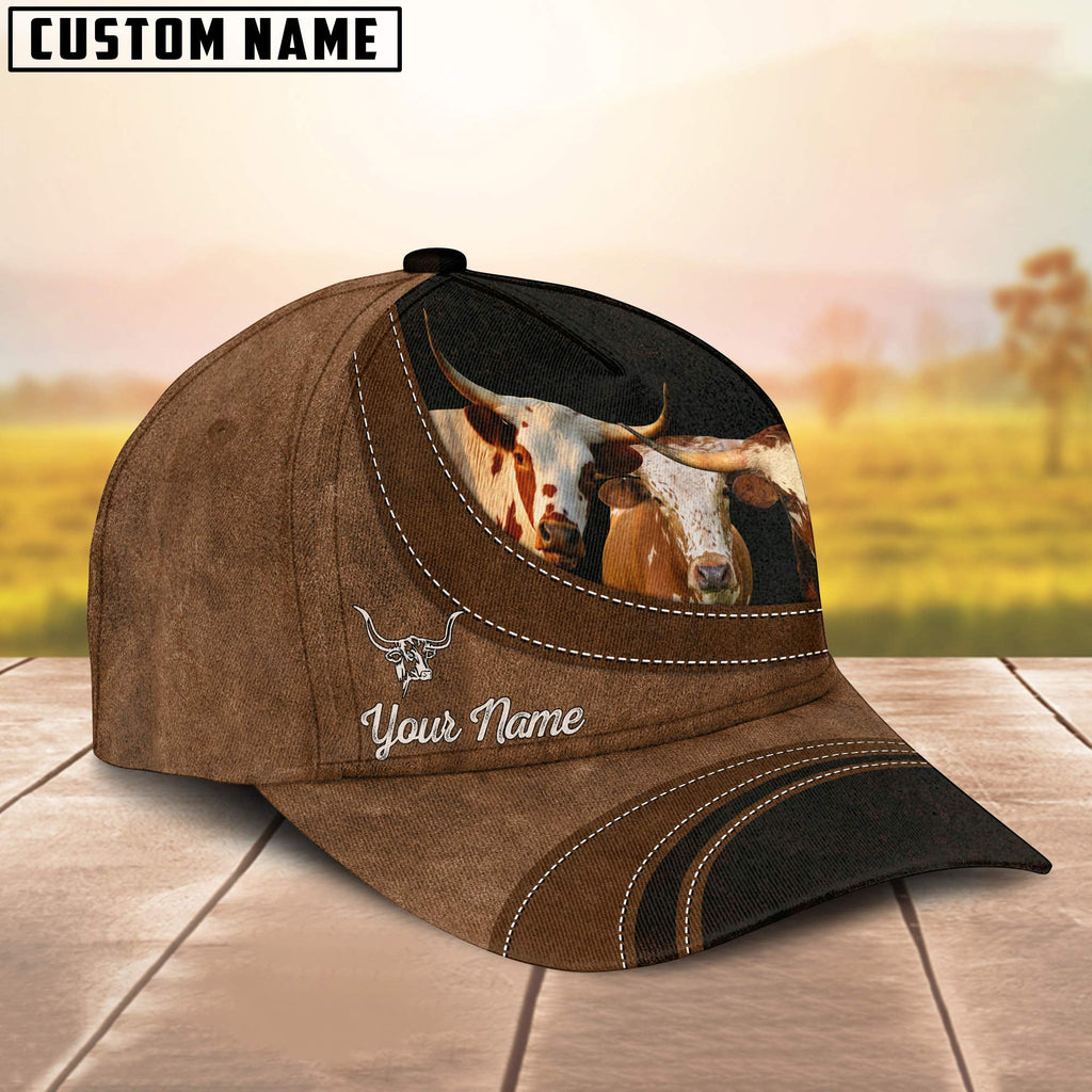 Texas Longhorn Happiness Customized Name Cap