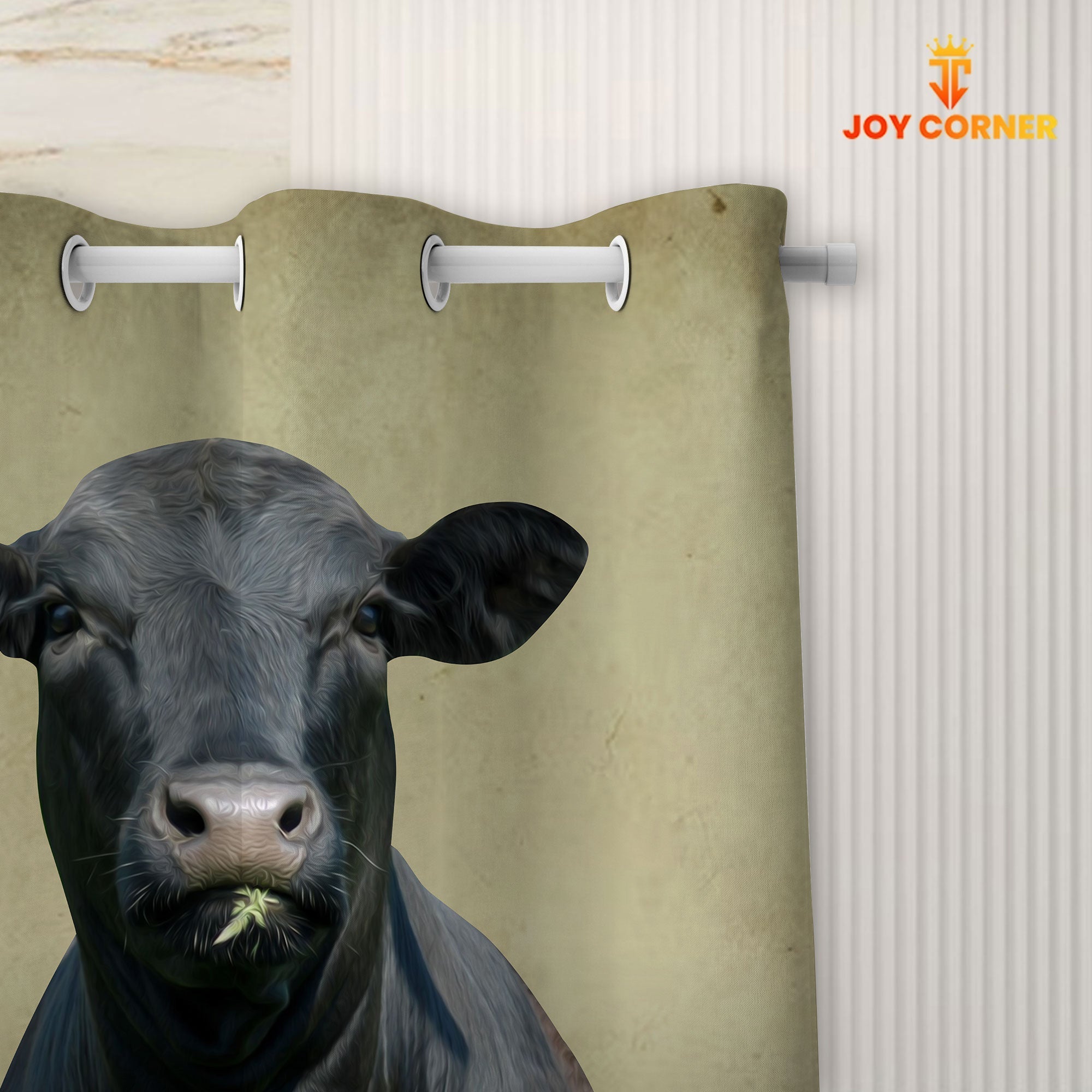 Black Angus Hello Sweet Cheeks 3D Shower Curtain