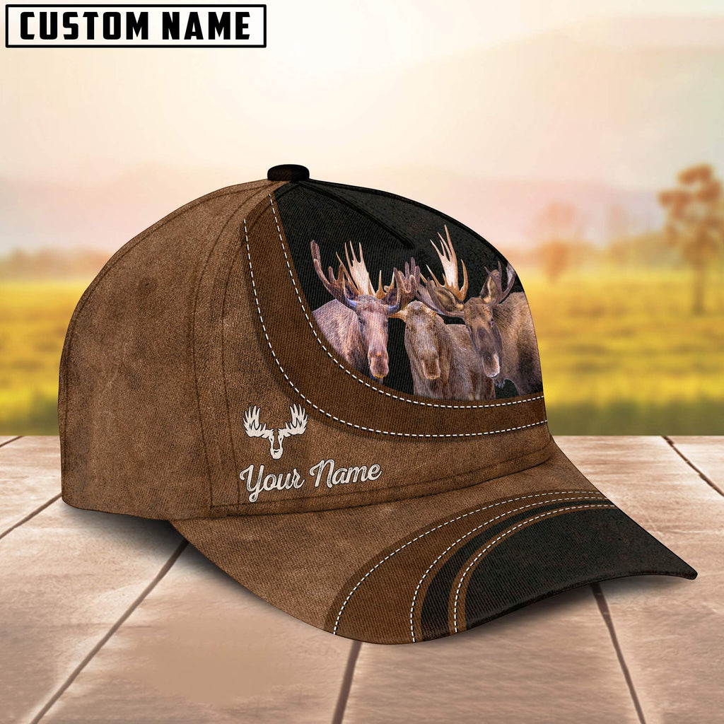 Moose Happiness Customized Name Cap