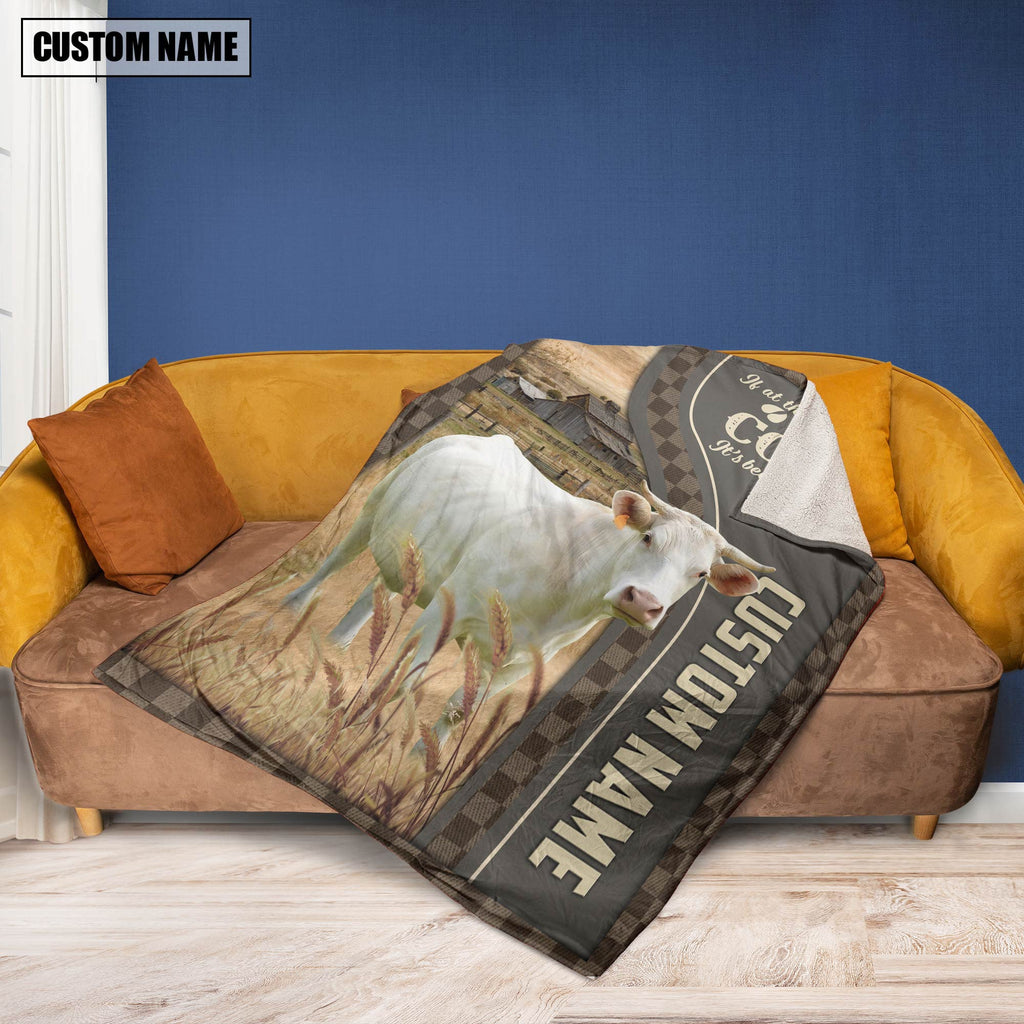 Personalized Name Charolais A Good Day Blanket