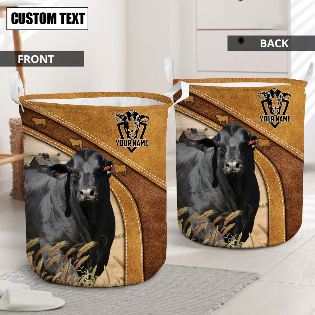 Brangus Cattle Brown Custom Name Basket
